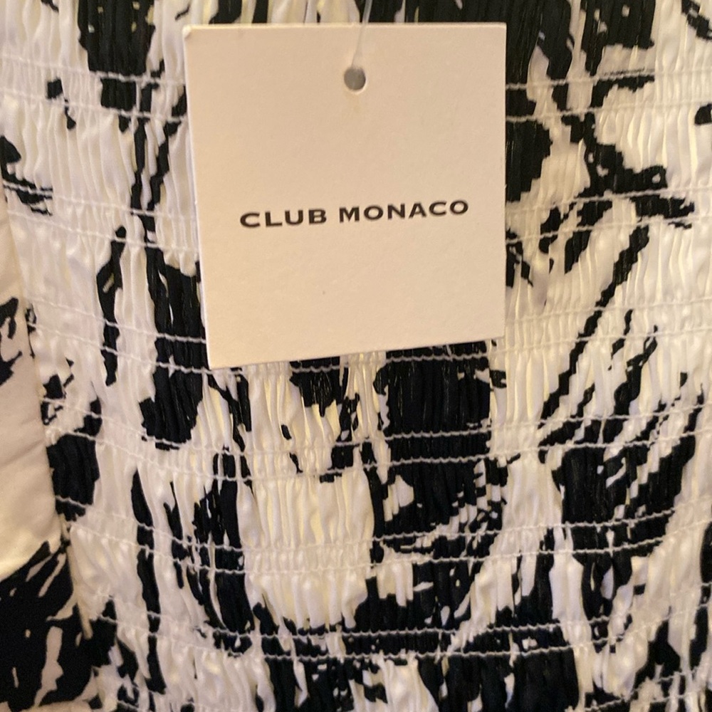 Club Monaco dress in abstract floral design. Brand New! Size 2
